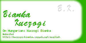 bianka kuczogi business card